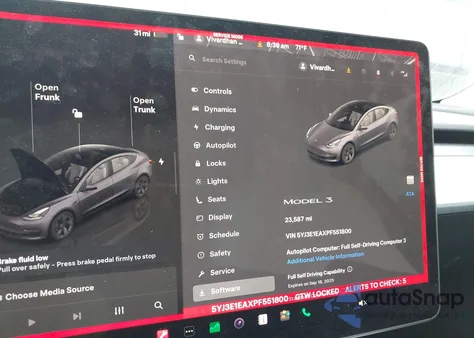 2023 Tesla Model 3 Rear-Wheel Drive from USA, damaged, VIN 5YJ3E1EAXPF551800